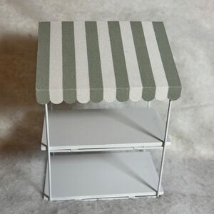 Target Bullseye 2-Tiered Decorative Shelf with Green Striped Canopy Home Decor